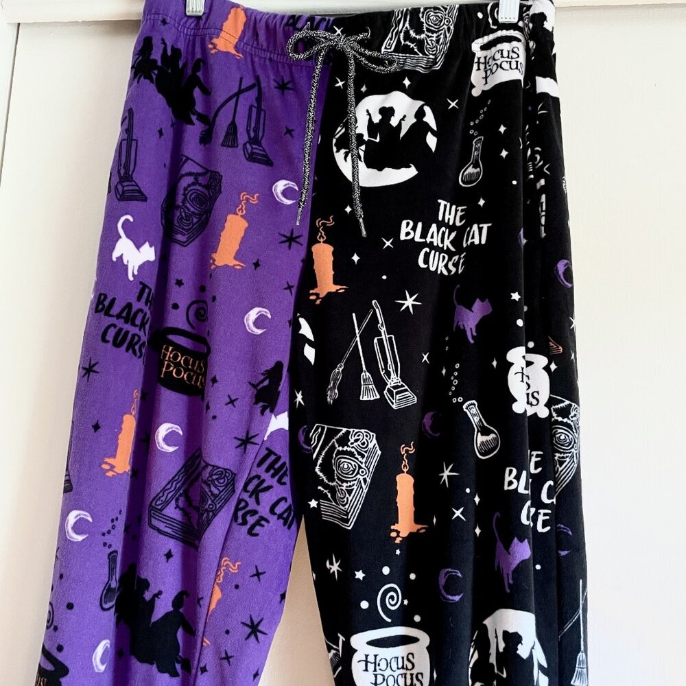 Disney Womens HOCUS POCUS Pajama Lounge Jogger Pants with Pockets Size M Purple - Picture 3 of 11